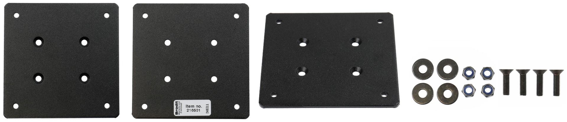 Brodit monitor Vesa bevestigingsplaat,past 75mm, metal.