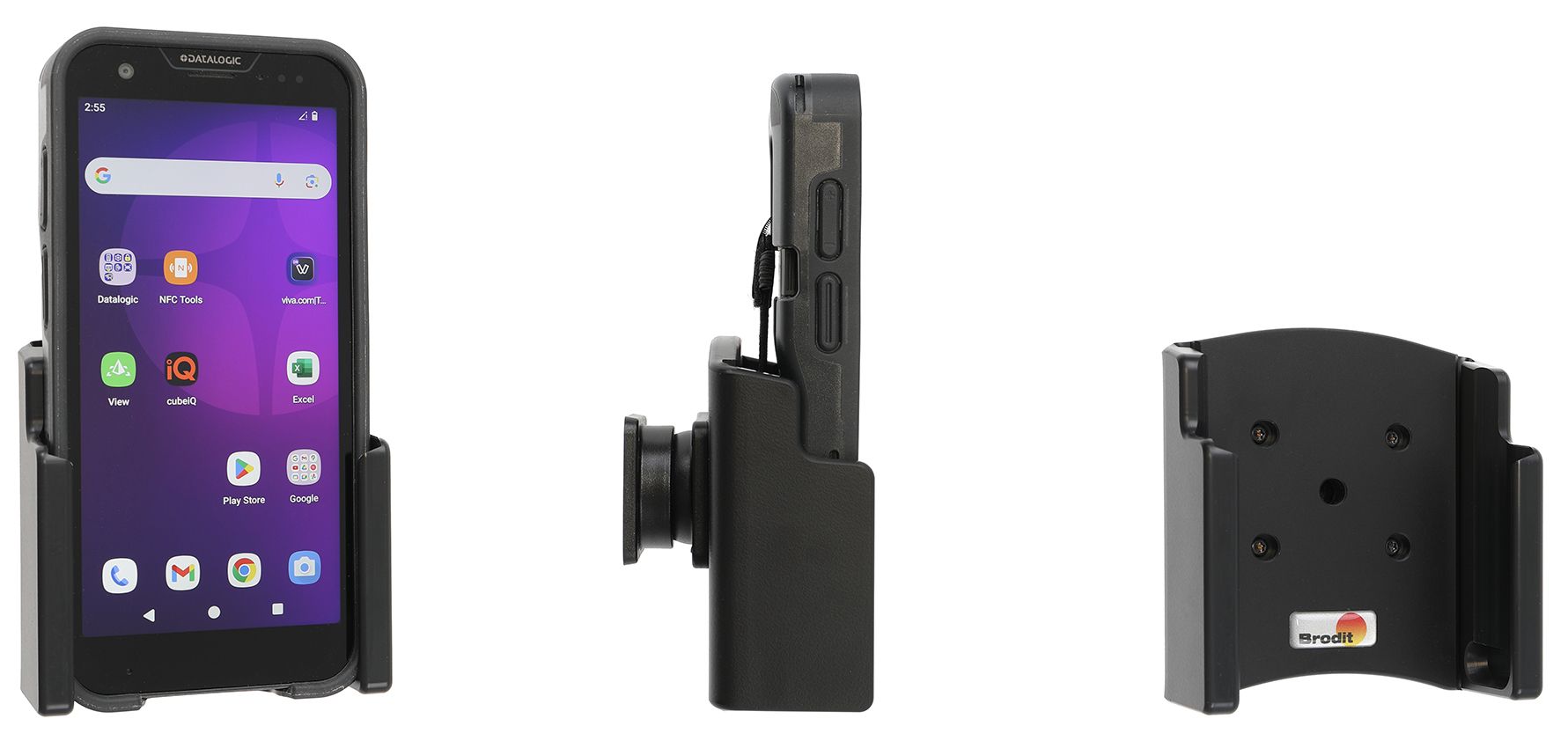 Brodit houder Datalogic Memor 30/35 fits with RUBBER BOOT