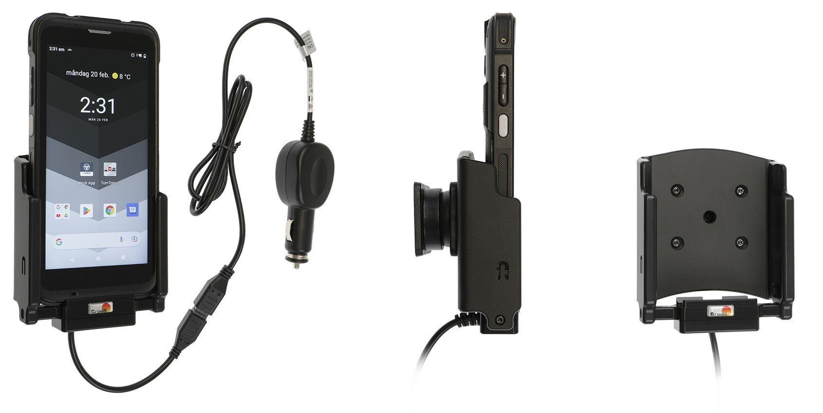 Brodit houder/lader Webfleet Pro M sig.plug - pogo