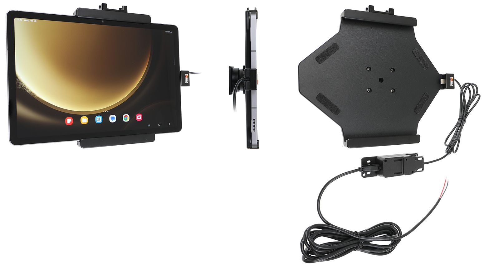 Brodit houder/lader Samsung Galaxy Tab S9 FE fixed instal.